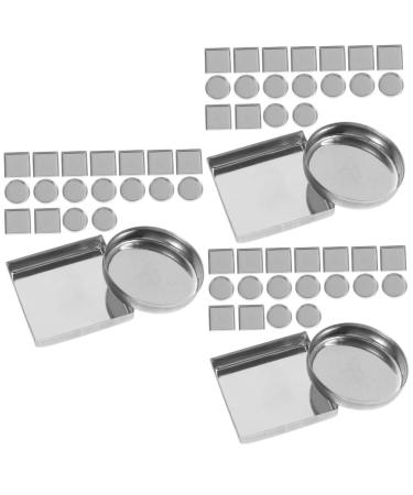 90 Pcs Aluminum Plate Empty Blusher Pan Square Empty Metal Pan Eyeshadow Palette Empty Pan Makeup Palette Empty Pan Empty Pan for Cosmetic Palette Small Empty Metal Pan 2.5X2.5CMx3pcs As Shownx3pcs