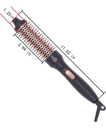 Buy PHOEBE 1.25" Curling Iron Brush - Ceramic PTC Heated Hair Curler Tourmaline Ionic Dual Voltage for Travel - Perfect for Long & Medium Hair - Buy Online on GoSupps.com