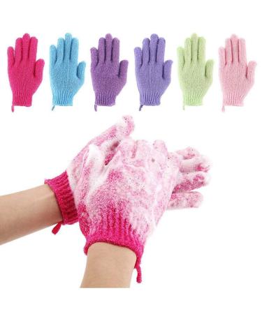 12 Pcs Exfoliating Shower Bath Gloves for Shower,Spa,Massage and Body Scrubs,Dead Skin Cell Remover Solft and Suitable for Men,Women and Children