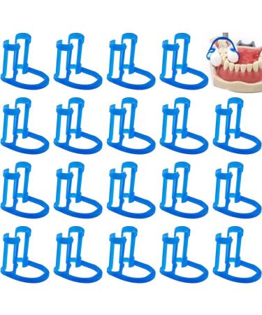 Wudaizhi 20 PCs/bag cotton roll holder clip disposable blue clip for dental dental clinic orthodontic plastic compact clamp