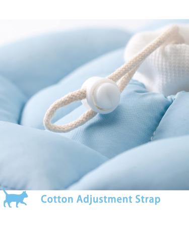 Ohcozzy Adjustable Neck Rope Cat Collar - Soft Anti-Leak Protective Collar for Post-Operation Pets (Size M Light Blue) - Buy Online on GoSupps.com