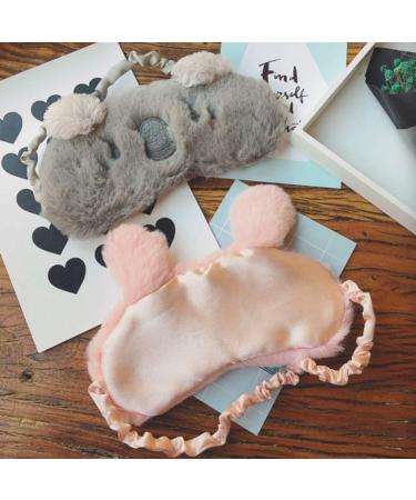 2 Pcs Bunny Koala Sleep Eye Masks for Kids & Adults | Multicolor Animal Eye Mask for Better Sleep - Buy Online on GoSupps.com