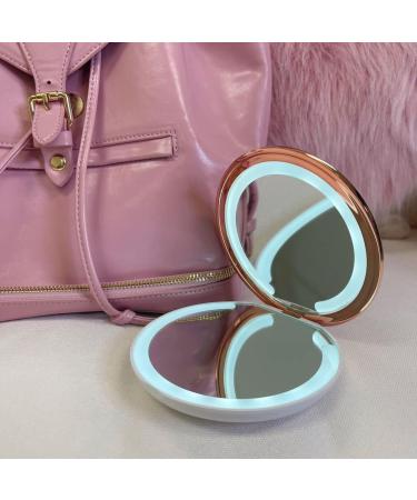 Impressions Coco LED Compact Mirror with Dimmer Button - Travel Makeup Mirror with 7X Magnifying Glass - Buy Online on GoSupps.com