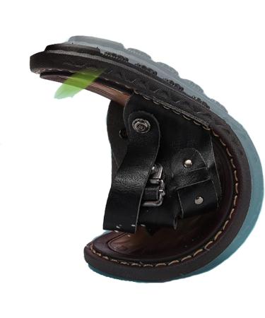 Orthopedic Toe Sandals for Men - Bunion Correction & Pain Relief - Breathable Leather Beach Slippers - Brown - Size 10.5 - Buy Online on GoSupps.com