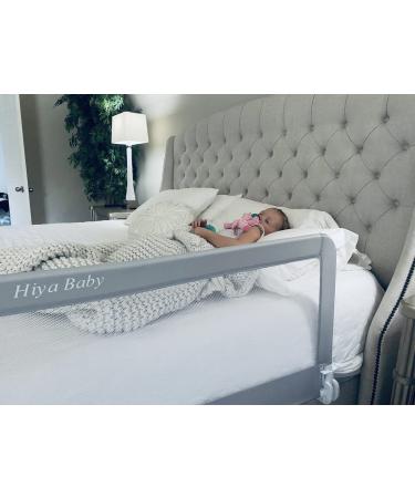 XL 60-inch Bed Rail Guard for Safety & Security - Prevents Falls for Baby, Toddler, Elderly & Special Needs - Grey - Buy Online on GoSupps.com