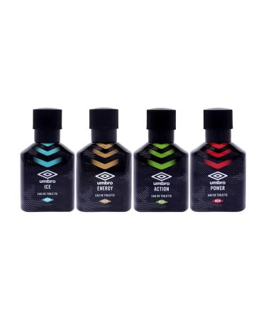 Umbro Mini Fragrance Collection by Umbro for Unisex - 4 Pc Mini Gift Set 1oz Power EDT Spray 1oz Ice EDT Spray 1oz Energy EDT Spray 1oz Action EDT Spray - Buy Online on GoSupps.com