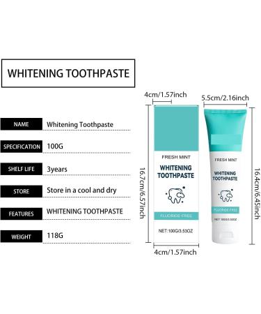 Cleaning Toothpaste - Brightens Tooth Color Long-Lasting Oral Freshness Easy to Use Twice Daily (Morning & Night)(3pcs) 1 Count (Pack of 1) - Buy Online on GoSupps.com