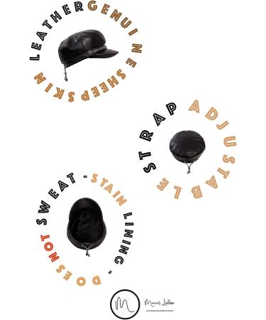 Mumcu's Black Leather Women's Fisherman Style Visor Beret Newsboy Cap - Buy Online on GoSupps.com