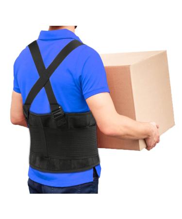 Back Brace Lumbar Back Support Belt for Women and Men   Lower Back Pain Relief Lumbar Support with Removable Suspender Straps   Lower Back Support for Heavy Lifting at Work Moving and Warehouse Jobs M/L(30-37)