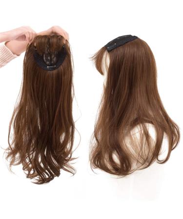 22" Long Wavy Hair Clip In Hair Extensions for Women with Thinning Hair