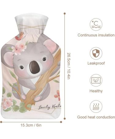 Raccoon Hot Water Bottle with Plush Cover - Hand Warmer for Adults & Kids | 26.5x15.3cm - International Shipping - Buy Online on GoSupps.com