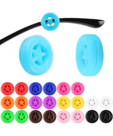 Buy 12 Pairs Silicone Anti-Slip Glasses Holders - Colorful Star Design for Kids & Adults - Soft Grooves for Myopic & Sunglasses - International Shipping Available - Buy Online on GoSupps.com