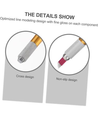 Didiseaon Makeup Aluminium Pencil Make Pen Manual Eyebrow Embroidered Supply Permanent Professional 14.2x0.9cm Golden - Buy Online on GoSupps.com