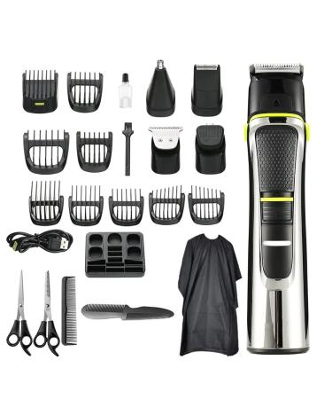 Pro Hair Clipper Hair Clipper Rechargeable 5-in-1 Barber Tool Set Electric Hair Clippers for Waterproof Carving and Shaving(KIT)