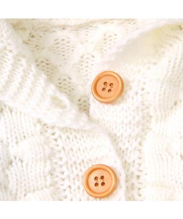 Puseky Baby Knit Hooded Sweater Coat for 0-6 Months - Beige - Buy Online on GoSupps.com