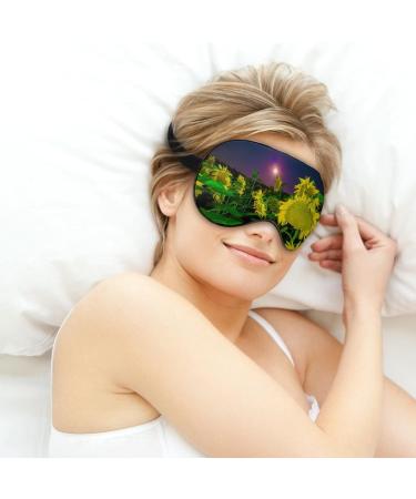 Sunflower Moon Sleep Mask - Adjustable Blackout Eye Cover for Yoga, Travel, and Nap - Men and Women - Buy Online on GoSupps.com