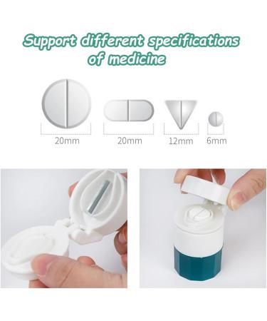 Duuclume 2 Pcs Pets Pill Shooter & Pill Crusher and Cutter Pet Piller Gun for Tablets Pet Medical Feeding Dispenser Soft Tip Syringe for Cats & Dogs Portable Pill Splitter Multifunction Pill Box Green-1 - Buy Online on GoSupps.com