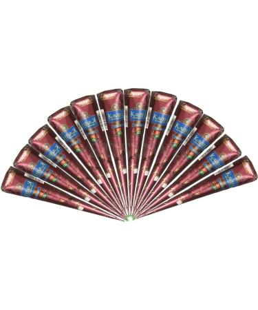 Vishstore 12 Pack 100% Natural Ready To Use Henna Paste Cones for Hair Color Dye