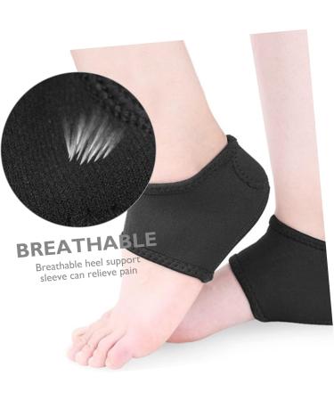 Buy 2 Pairs Heel Warmer Covers | Achilles Cushion & Support Sleeves | Warm Socks Black - International Shipping Available - Buy Online on GoSupps.com