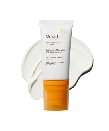 Murad Superactive Brightening Moisturizer SPF 50 - Vitamin C Packed Hydrating Ulta Sheer Facial Sunscreen W/Lipid-boosting Technology for Preventative Aging Protection from UVA/UVB (1.7 Fl Oz)