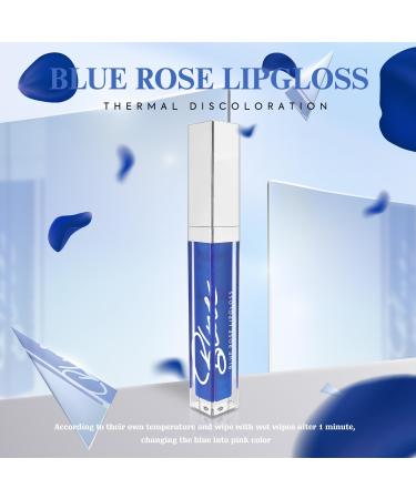 VIOLA HOUSE Color Changing Lip Gloss - Blue in Pink PH Tinted Waterproof Rose Lip Gloss Long Lasting - 5ml/0.17fl oz - Buy Online on GoSupps.com