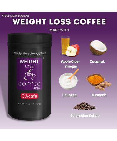 Apple Cider Vinegar Weight Loss Coffee with Coconut, Collagen, Turmeric & Colombian Coffee - Natural Weight Management Aid (16 oz) - Buy Online on GoSupps.com