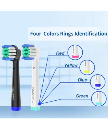 16 Pack Precision Replacement Brush Heads - Oral B Braun Compatible Electric Toothbrush (8 White & 8 Black) - Buy Online on GoSupps.com
