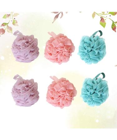 6Pcs Plus Size Bath Ball Sponge Shower Loofahs - Exfoliating Body Scrubber & Pouf for Luxurious Shower Experience - Buy Online on GoSupps.com