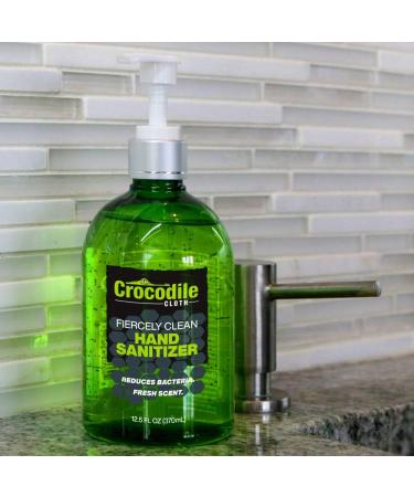 Fiercely Clean Gel Hand Sanitizer with Aloe Vera - Alcohol-Based Antibacterial Disinfectant - Fresh Scent - 12.5oz Pump Bottle - Buy Online on GoSupps.com