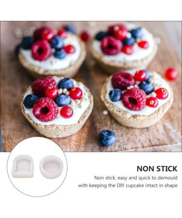 HOMSFOU 2pcs Cake Mold Muffin Molds Baking Tools Silicone Cookie Mold Cookie Cake Pan Muffin Liner Fondant Creative Baking Molds Baking Supplies Egg Tart Paper Cup Candy Candle Chocolate White 9X8X2.6CM - Buy Online on GoSupps.com