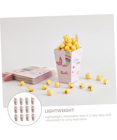 Zerodeko 12pcs Boxes Mermaid Chip Box Mermaid Popcorn and Chips Boxes Popcorn Cone Bags Cookie Container Popcorn Packing Boxes Popcorn Container Baking Boxes White Cardboard Paper Snack Box - Buy Online on GoSupps.com