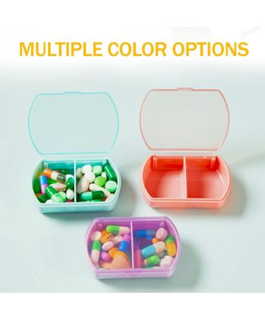 2PCS Cute Purple Travel Pill Box | Portable Daily Medicine Organizer for Vitamins & Supplements - Buy Online on GoSupps.com