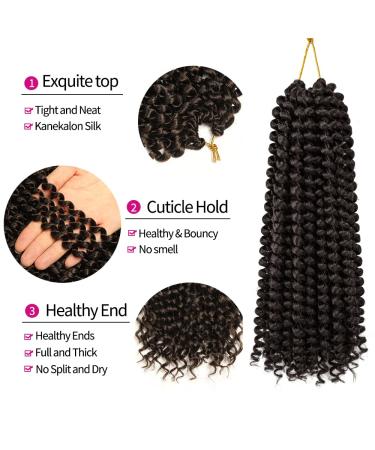 Passion Twist Hair - 7 Pack 12 Inch Crochet Braids for Bohemian Styles | Yddm Synthetic Hair Extensions - Water Wave Texture - Buy Online on GoSupps.com