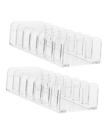 Alipis 2pcs Partition Storage Display Rack Multifunctional Storage Box Makeup Eyeshadow Makeup Lipstick Plastic Purse Organizer Eye Shadow Rack Makeup Organizer Stand Eyeshadow Box Shelf