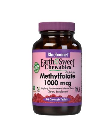 BlueBonnet Earth Sweet Cellular Active Methylfolate 1000 mcg Chewable Tablets, 90 Count (743715004559)