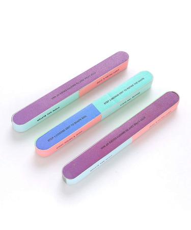 Sanding Buffer Manicure Pedicure SiX Sided Nail File Tool Suitable for Nails False Nails Nail Extensions Nail Care with Sanding Strip Compact Size for Cosmetic Bag