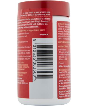 Seven Seas Omega-3 & Cod Liver Oil Capsules - 120 ct - Buy Online on GoSupps.com