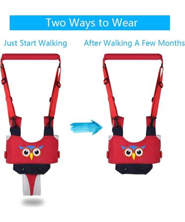 IULONEE Baby Walking Harness - Adjustable Toddler Assistant for Standing and Learning - Kids Safety Reins - Red (7-24 Month) - Buy Online on GoSupps.com
