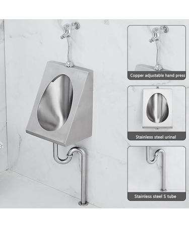 304 Stainless Steel urinals Induction Wall-Mounted Drainage Public Toilet urinals Square Wall-Mounted Men's urinals Bathroom Accessories for Homes Hotels Schools - Buy Online on GoSupps.com