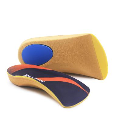 Arch Support, RooRuns 3/4 Orthotic Shoe Inserts for Over-Pronation, Plantar Fasciitis, Heel Pain Relief, High Arch Support Insoles for Men and Women for Running Walking M (Men's7-10.5, Women's8-11.5)