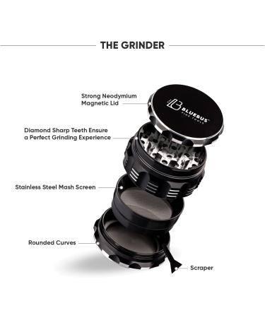 BlueBus GENESIS Bamboo Rolling Tray Bundle with Stash Box, 3 Airtight Jars, and Accessories (Black) - Buy Online on GoSupps.com