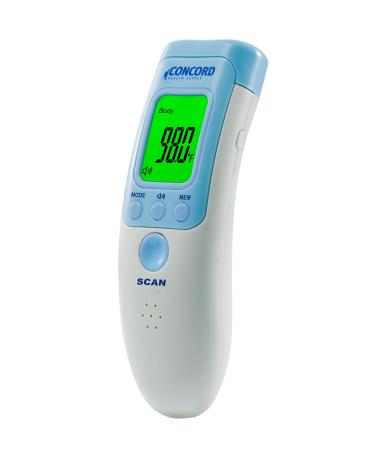 Concord Non-Contact Infrared Forehead Thermometer with Tri-Color LCD Display  3 Modes Body  Surface and Room Temperatures. for Kids  Infants  Toddlers  Adults and Nurses