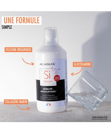 Joint organic silicon - oral solution 1L - Enriched with marine collagen & turmeric - Supports bone capital - ensures joint and muscle comfort - Made in France. Aquasilica - Buy Online on GoSupps.com