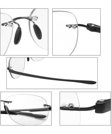 Buy Devirld Photochrome Transition Bifocal Reading Glasses - Frameless HD Blue Light Filter UV400 Ideal for Gaming & Close Use - Stylish Black 1.0x - Buy Online on GoSupps.com