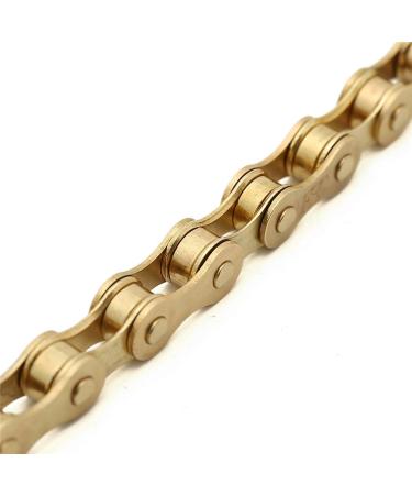 ZHIQIU FSC F410 1-Speed Ti-N Gold Bicycle Chain - 1/2 x 1/8-Inch 104L - Buy Online on GoSupps.com