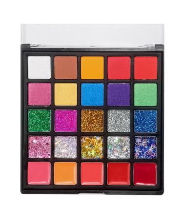 xorea 25 Colors Shimmer Matte Eyeshadow Beauty Colorful Eyeshadow Makeup Cosmetic Women (1 Box)