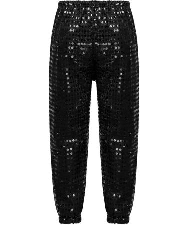 Aislor Sequin Hip Hop Jazz Dance Pants Black 8-10 Years - Unisex Kids | Street Dance Competition Trousers - Buy Online on GoSupps.com