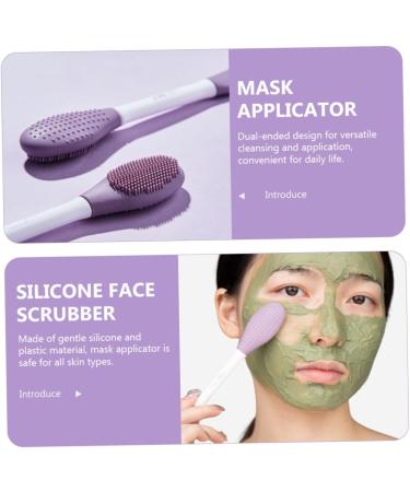 NUSITOU Mud Applicator Clay Brush Facial Scrubber for Face Applier Applicator Tool Cleaning Scrubber Face Scrubber Face Wash Brush Silicone Scrubber Plastic Double Sided - Buy Online on GoSupps.com