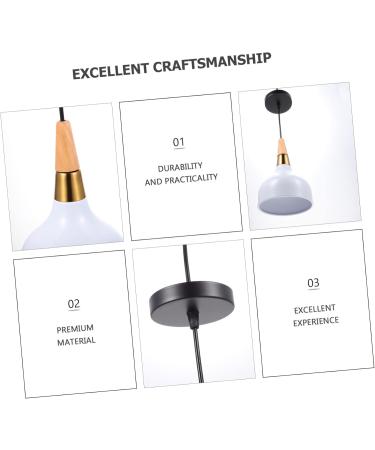 Hemobllo Chandelier Lamp Shade Home Decor Astetic Room Decor Decorative Ceiling Light Dining Table Household White 15X22CM - Buy Online on GoSupps.com