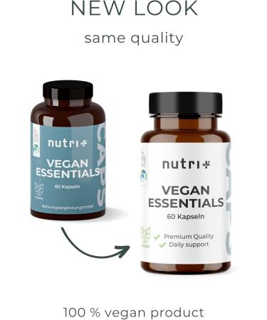 Nutri + Vegan Multinutrients - Vitamins & Minerals - Vegan Essentials 60 Capsules - Complete Preparation - Daily Multivitamin with Vitamin B12 D3 Iron Selenium Choline - Buy Online on GoSupps.com